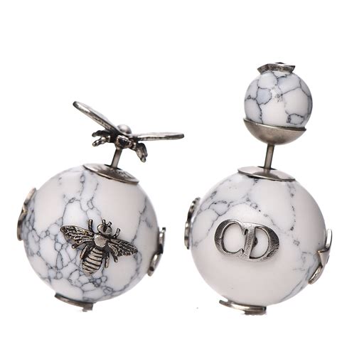 dior bee earrings|dior tribal earrings marble.